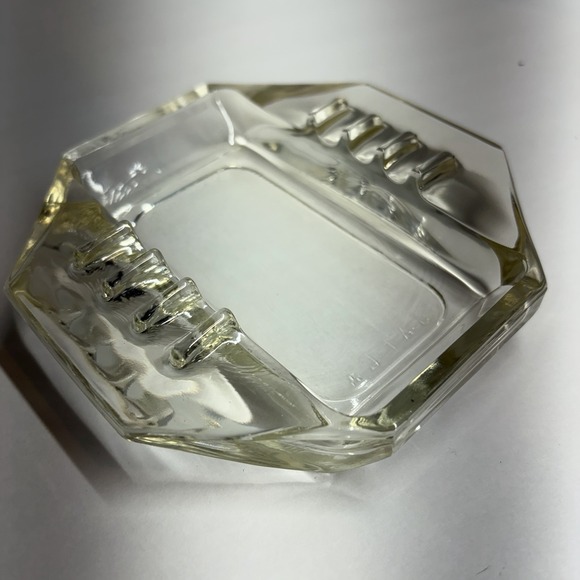 Vintage Ashtray Safex Clear Glass Self-Extinguishing  MCM Mid-Century Modern - Picture 2 of 6